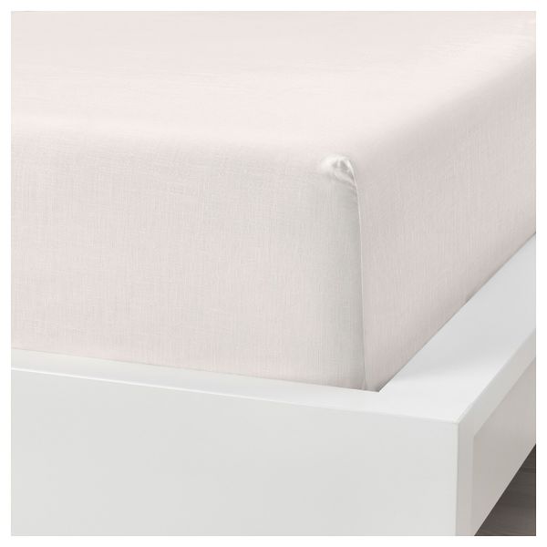 Простыня натяжная, белый 160x200 см IKEA ПУДЕРВИВА 503.984.70 - фото 2