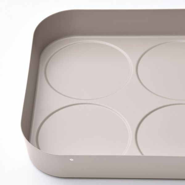 Подставка для баночек со специями, серо-бежевый, 17x17 см IKEA HALVTOM 805.394.59 - фото 3