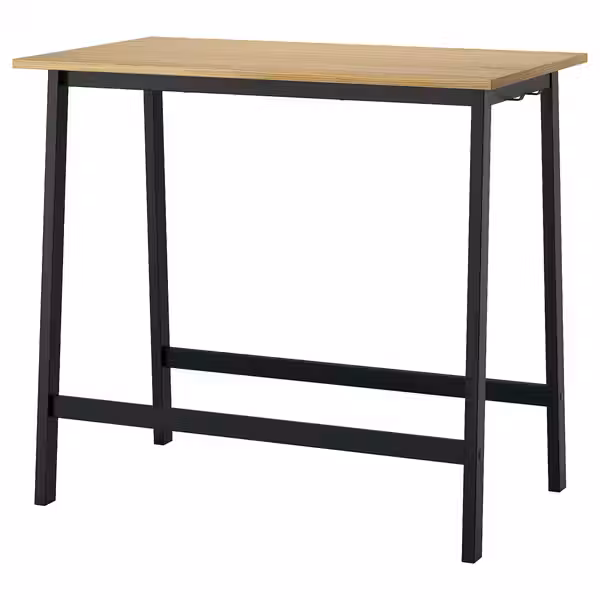 MITTZON МИТТЗОН Конференц-стол - дубовый шпон/чёрный 120x68x105 см - фото 1