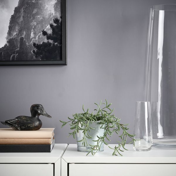 Искусственное растение в горшке, для дома, улицы/Крестовник укореняющийся подвесной 9 см IKEA FEJKA ФЕЙКА 005.084.09 - схема-чертеж с размерами