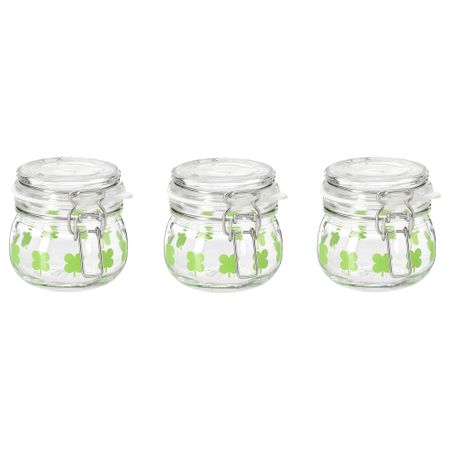 Банка с крышкой СОММАР 2019, стекло, с рисунком зеленый (13 сл)