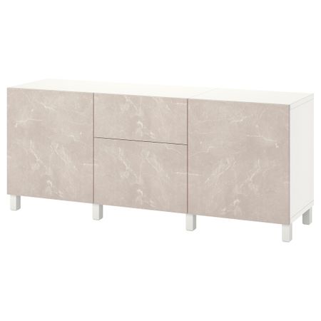 Комбинация для хранения с ящиками, 180x42x74 cm IKEA BESTÅ БЕСТО 494.218.53