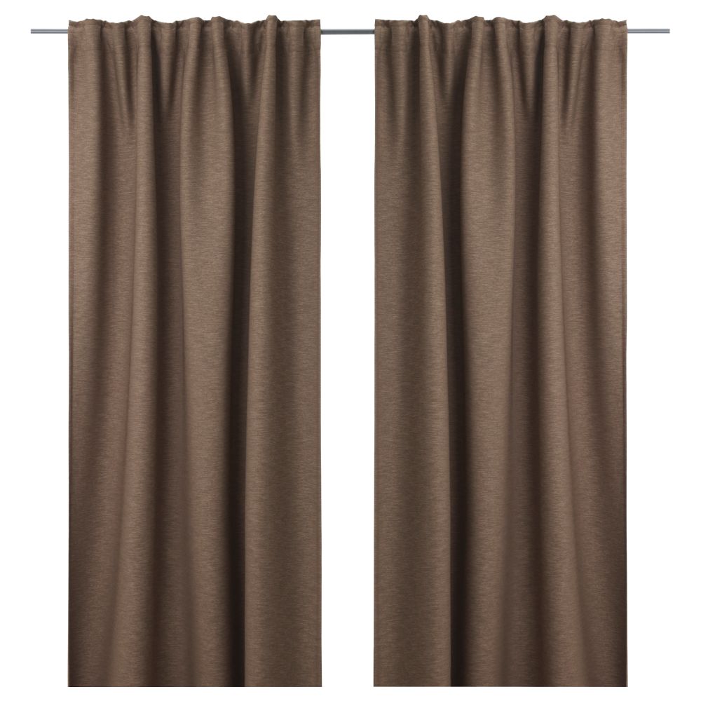 Гардины, 1 пара ВИЛБОРГ, коричневый (145x300 см) - фото 1