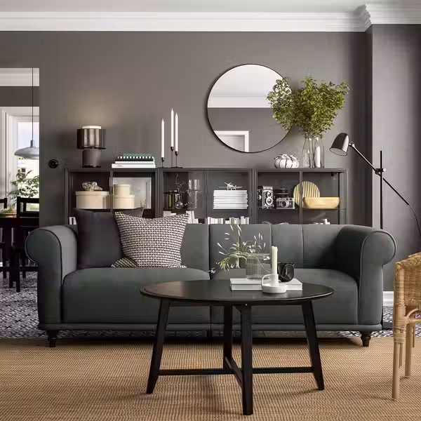 VISKAFORS 3-местный диван - Lejde серый/зеленый/коричневый - фото 2