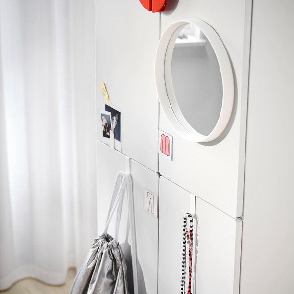 Гардероб, белый белый/с 2 платяными штангами 60x57x181 см IKEA SMÅSTAD СМОСТАД 493.956.08 - фото 7