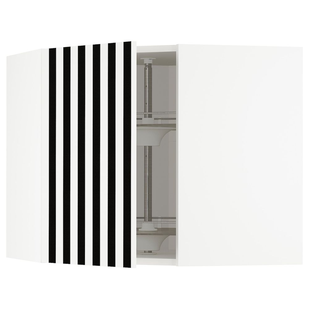 Угловой навесного шкаф с вращающейся секц, белый, Иттербин с печатным рисунком 68x60 см IKEA МЕТОД 092.870.93 - схема-чертеж с размерами