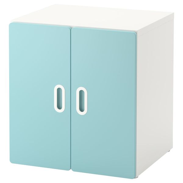 Шкаф, белый/голубой 60x50x64 см IKEA STUVA СТУВА / FRITIDS ФРИТИДС 892.794.85 - фото 1