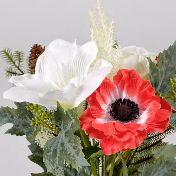 VINTERFINT Искусственный букет - д/дома/улицы красный/белый 38 см - фото 3