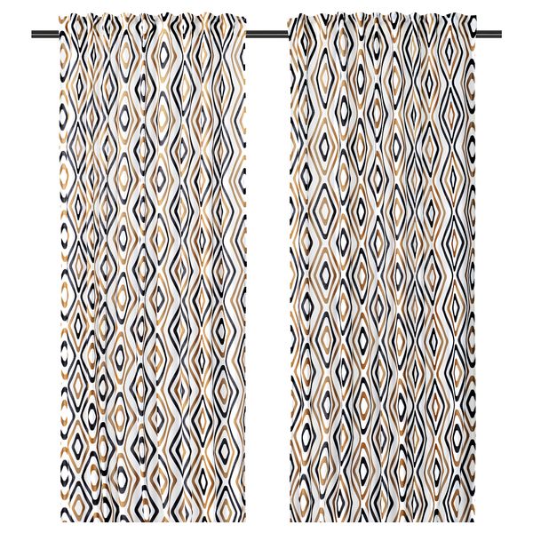 Гардины, 2 шт., разноцветный, 145x300 см IKEA ÄNGSKOVALL 505.785.22 - фото 2