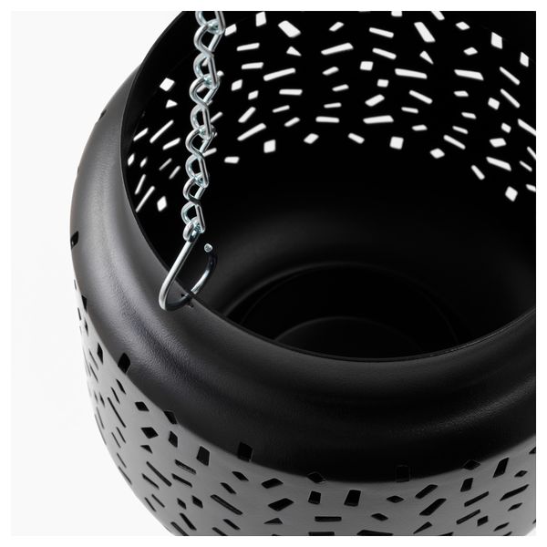 Фонарь для свечи в металической подставка СОММАР 2018, д/дома/улицы, черный (15 см) - схема-чертеж с размерами