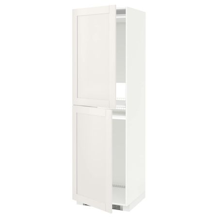 Высокий шкаф для холодильник/мороз, белый/Сэведаль белый 60x60x200 см IKEA METOD МЕТОД 092.229.59