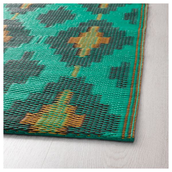 Ковер, безворсовый СОММАР 2017, д/дома/улицы зеленый, желтый (75x200 см) - фото 2