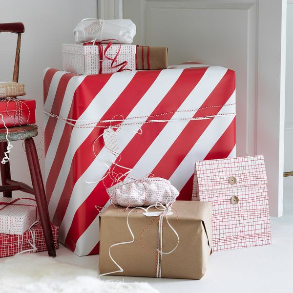 Рулон оберточной бумаги, красный, белый в полоску, 4x1.2 м IKEA ВИНТЕР 2019 204.315.22 - схема-чертеж с размерами