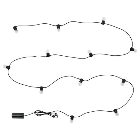 UTSUND Гирлянда, 12 светодиодов - для сада/с батарейным питанием чёрный