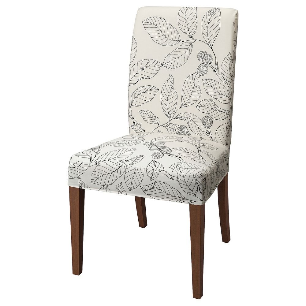 Стул, коричневый/Висланда черный-белый IKEA HENRIKSDAL ХЕНРИКСДАЛЬ 693.371.51 - фото 1