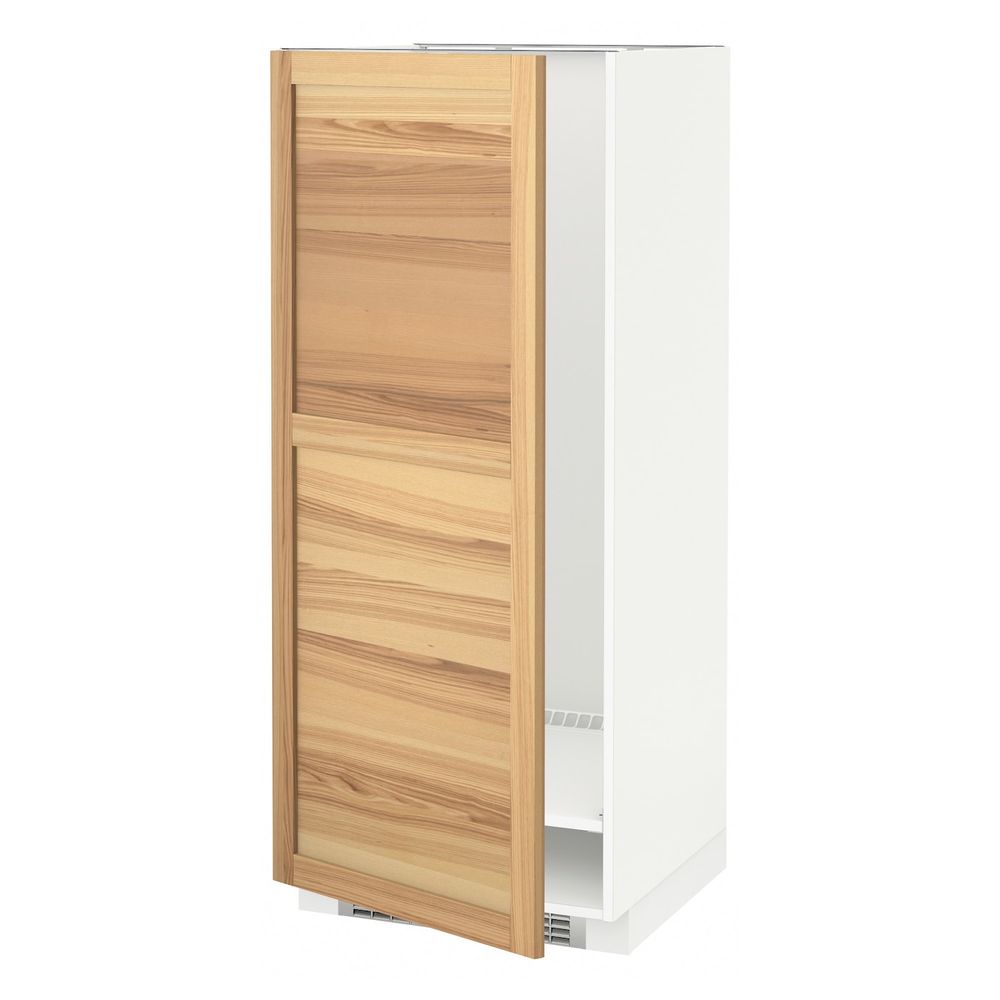 Высокий шкаф для холодильник/мороз, белый/Торхэмн ясень 60x60x140 см IKEA METOD МЕТОД 592.260.83 - фото 1