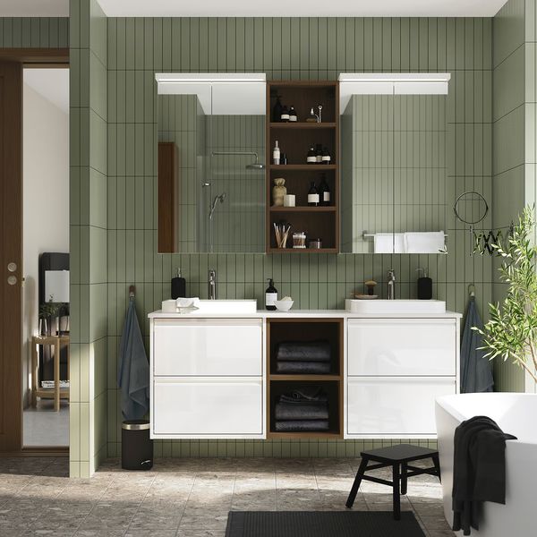 ÄNGSJÖN ЭНГШЁН / BACKSJÖN БАККШЁН Шкаф п-раковину/раковины/смесители - фото 2