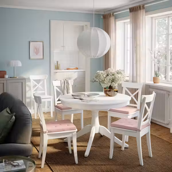 JUSTINA Подушка на стул - розовый/белый 42/35x40x4 см - фото 2