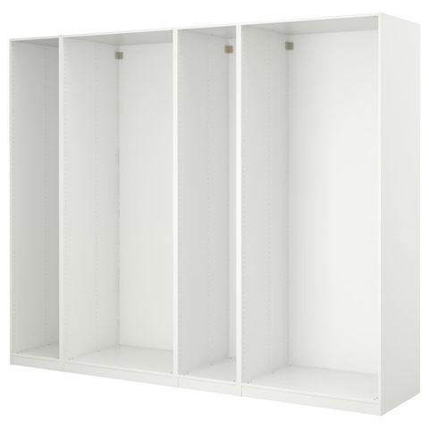 PAX 4 каркаса гардеробов - белый 250x58x236 см