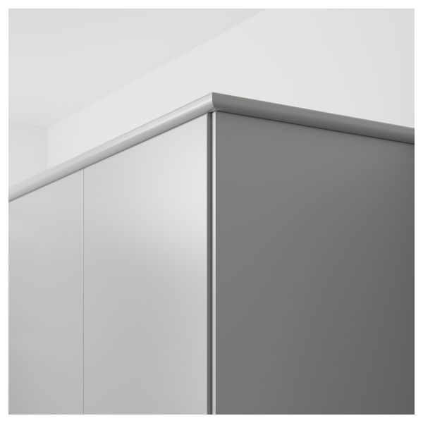 Карниз декоративный закругленный ВЕДДИНГЕ, серый (221 см) - схема-чертеж с размерами