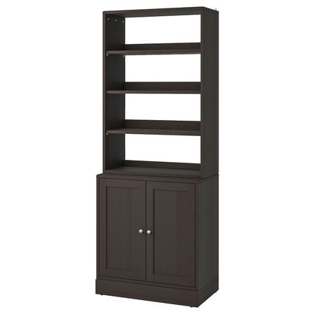 Комбинация для хранения, темно-коричневый 81x47x212 см IKEA HAVSTA ХАВСТА 292.659.95