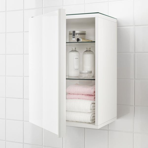 Навесной шкаф с 1 дверцей, 40x32x58 см, глянцевый белый IKEA GODMORGON ГОДМОРГОН 803.304.26 - схема-чертеж с размерами