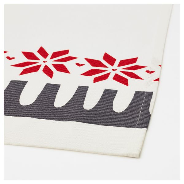 Полотенце кухонное ВИНТЕР 2017, красный, белый (50x70 см) - схема-чертеж с размерами