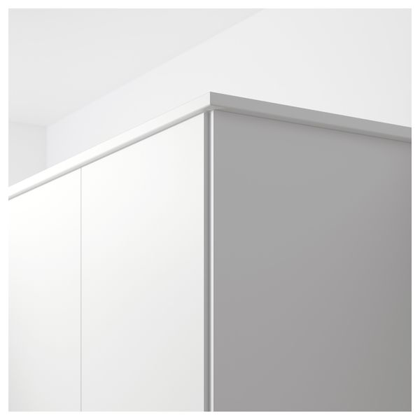 Карниз декоративный закругленный ВОКСТОРП, белый (221 см) - схема-чертеж с размерами