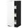 Высокий шкаф с ящиками МЕТОД / ФОРВАРА, черный, Рингульт белый (60x60x140 см)