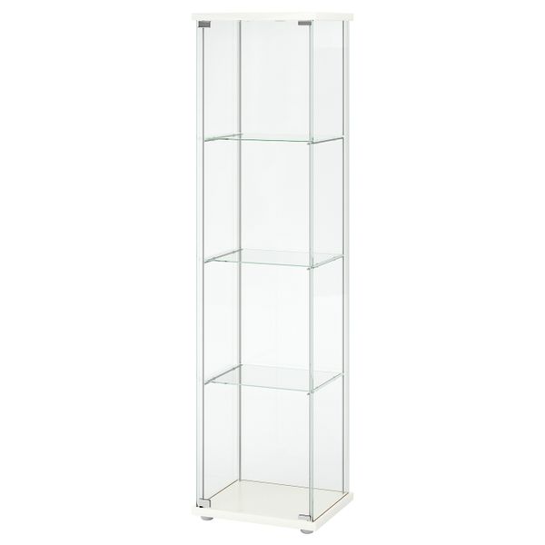 Шкаф-витрина, белый 43x163 см IKEA DETOLF ДЕТОЛЬФ 303.833.61 - фото 1