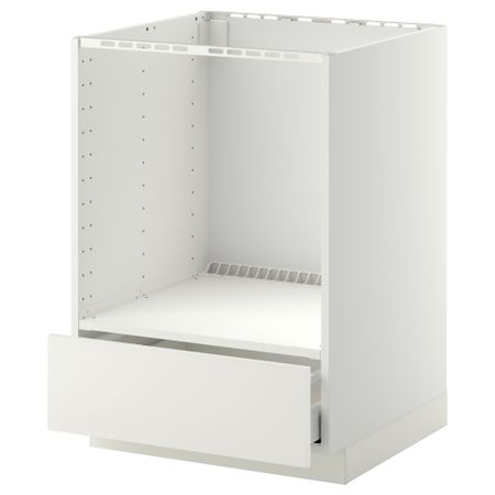 Напольный шкаф для духовки, с ящиком МЕТОД / МАКСИМЕРА, белый, Хэггеби белый (60x60 см)