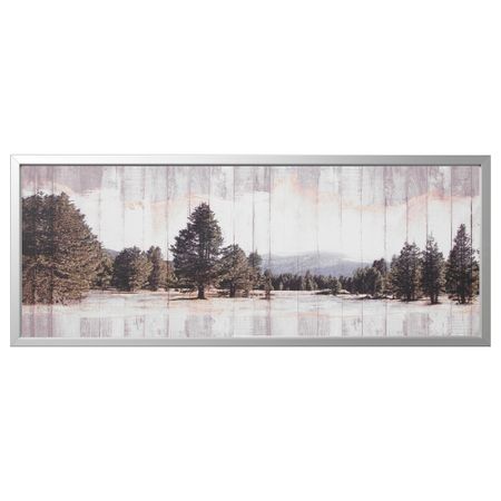 Картина с рамой БЬЁРКСТА, Север, цвет алюминия (140x56 см)