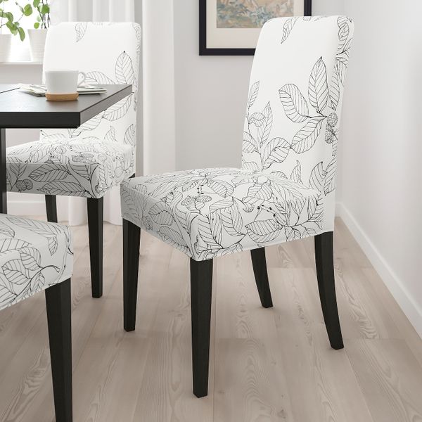 Стул, темно-коричневый/Висланда черный-белый IKEA HENRIKSDAL ХЕНРИКСДАЛЬ 393.371.95 - схема-чертеж с размерами