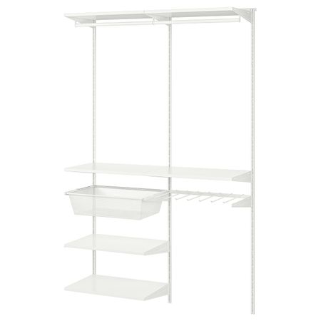 Гардероб, комбинация, белый 125x40x201 см IKEA BOAXEL БОАКСЕЛЬ 493.323.81