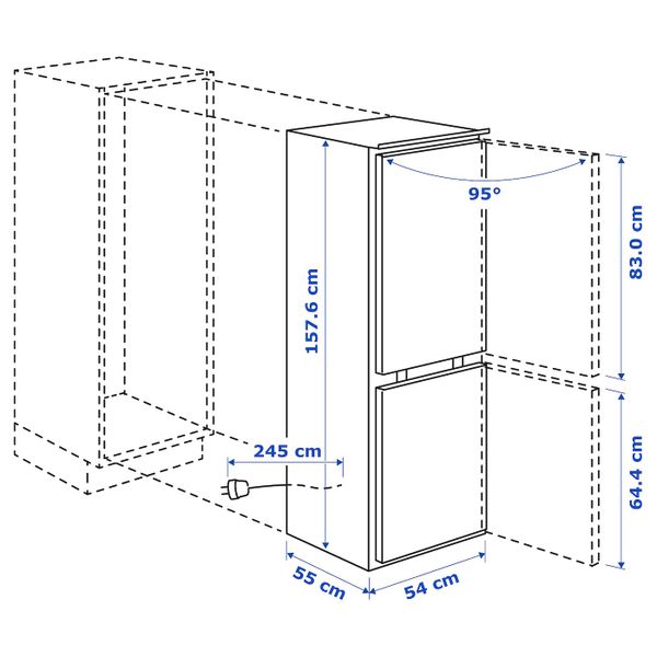 IKEA, дополнительный ракурс - схема-чертеж с размерами