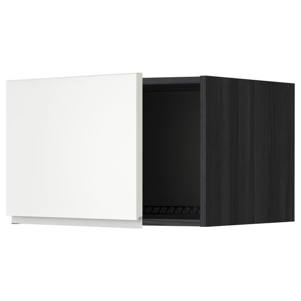 Верхний шкаф на холодильник, морозильник МЕТОД, черный, Нодста белый - схема-чертеж с размерами