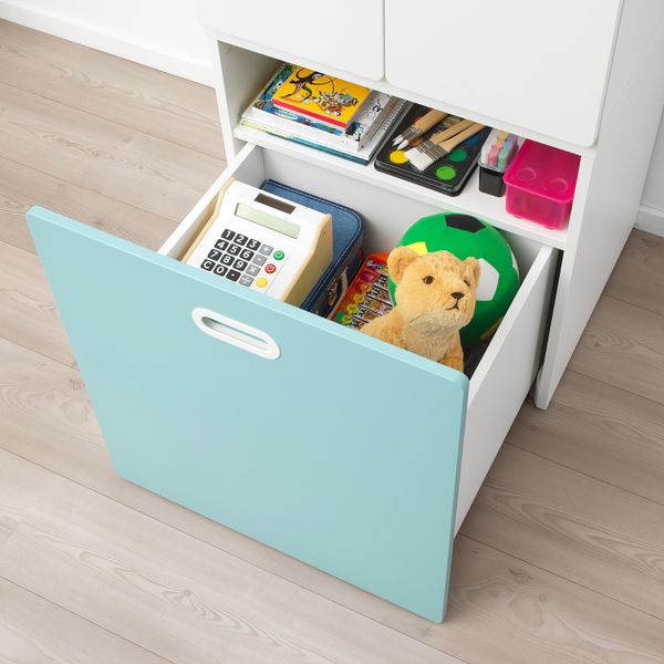 Гардероб с отделением для/игрушек, белый/голубой 60x50x192 см IKEA СТУВА / ФРИТИДС 292.796.62 - схема-чертеж с размерами