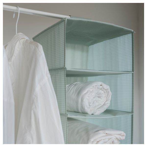 Модуль для хранения, 7 отделений, 30x30x90 см, светлый серо-зеленый IKEA STUK СТУК 705.276.83 - фото 4