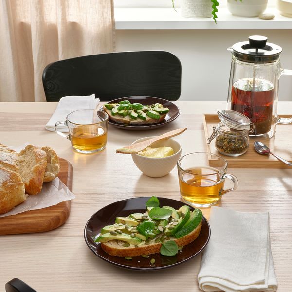 Тарелка десертная, полированный коричневый, 20 см IKEA FÄRGKLAR ФЭРГКЛАР 304.854.54 - фото 4