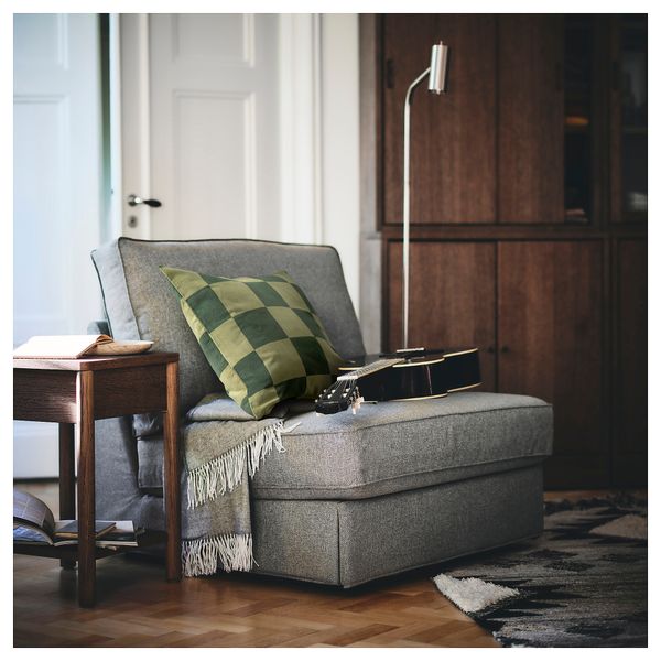 Чехол на подушку, зеленый, 50x50 см IKEA IDGRAN 205.802.39 - фото 3