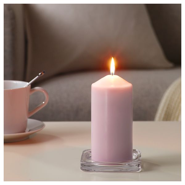 Неароматическая свеча формовая ДАГЛИГЕН, светло-розовый (14 см) - схема-чертеж с размерами