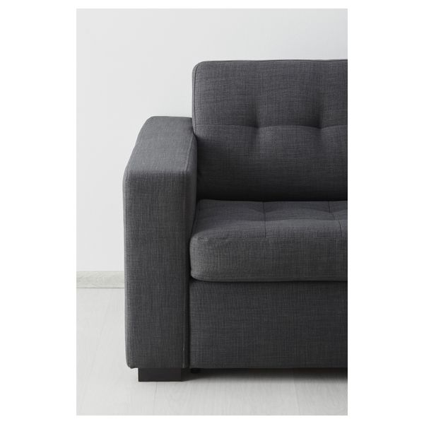 Диван-кровать 3-местный КЛАГСТОРП, Бальг темно-серый - фото 4