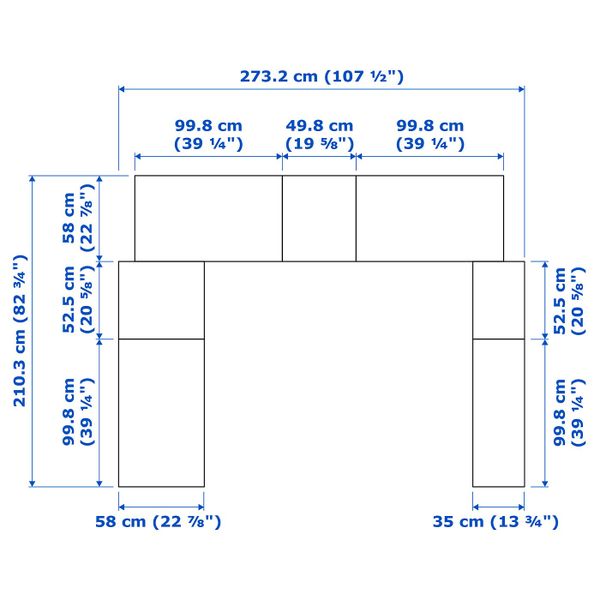 Гардероб угловой, под беленый дуб, 210/273/210x236 см IKEA ПАКС 592.193.08 - фото 3
