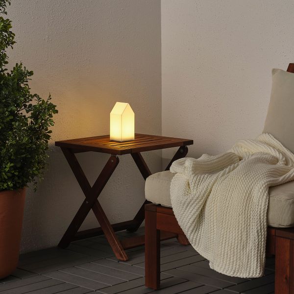 Декоративная подсветка, светодиоды, с батарейным питанием для/дома/улицы, домик белый, 15 см IKEA ВИНТЕРФЕСТ 304.373.59 - схема-чертеж с размерами