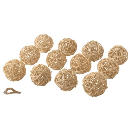 Украшение для гирлянды СТРОЛА, ротанг бежевый