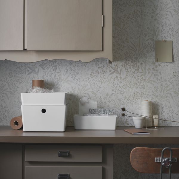 Контейнер с крышкой, 26x35x15 см, белый IKEA KUGGIS КУГГИС 602.802.05 - фото 3