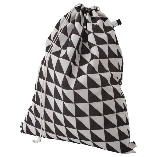 Мешок для белья, черный-белый 60 л IKEA СНАЙДА 003.753.72 - фото 1