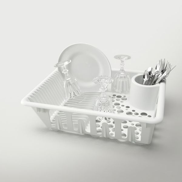 FLUNDRA Сушилка посудная - белый - схема-чертеж с размерами