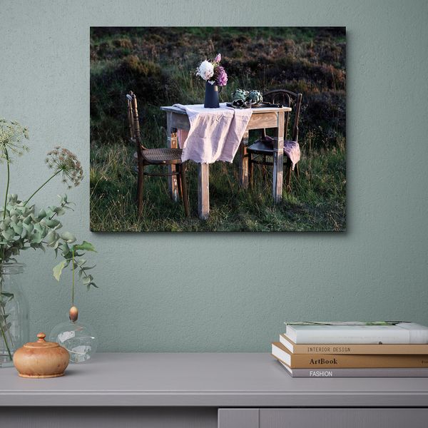 Картина, 50x40 см, Сервировка стола на закате IKEA PJÄTTERYD ПЬЕТТЕРИД 705.606.01 - фото 3