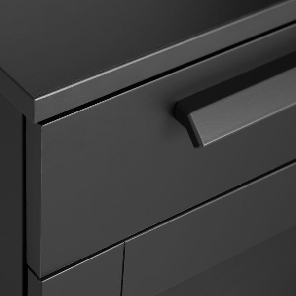 Тумба с ящиками на колесах, черный 35x68 см IKEA BRIMNES БРИМНЭС 704.784.37 - схема-чертеж с размерами